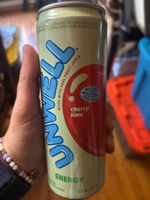 Unwell Cherry Lime Sparkling Energy Drink with Real Fruit Juice - 12 fl ...