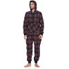 Ashford & Brooks Mens Flannel Hooded One Piece Pajama Union Jumpsuit - 2 of 4