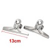 Unique Bargains Home Office File Ticket Paper Metal Binder Clip Silver Tone 5" Long 2pcs - 3 of 3