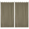 Yescom 54"x120" Outdoor Curtain Panel Tab Top UV30+ Porch Pergola Backyard 2 Piece Coffee Liqueur - 2 of 4