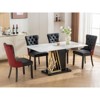 NicBex Set of 2 Modern Faux Leather Dining Chairs, High-end Tufted Back & Nailhead Trim, Solid Wood Legs Kitchen Side Chairs - 3 of 4