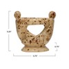 Storied Home Stoneware Tealight Holder with Hand-in-Hand Figures, Reactive Glaze - 2 of 2