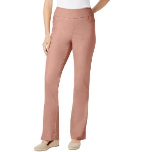 Woman Within Plus Size Tall Flex-Fit Pull-On Bootcut Denim Jean - 1 of 4
