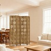 Wooakway Rustic Folding Wood Room Divider Vintage Freestand Privacy Screen for Room Seperation Living Room Bedroom Office Room - 2 of 4