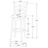 Coaster Home Furnishings Murphy Ladder Back Pub Height Swivel Bar Stool Dark Cherry and Brown - 3 of 4