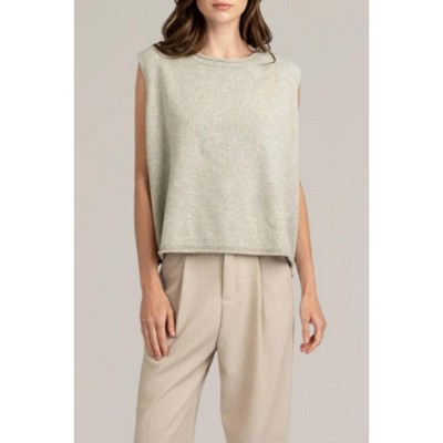 Women's knit pullover sweater vest - Elle Grey