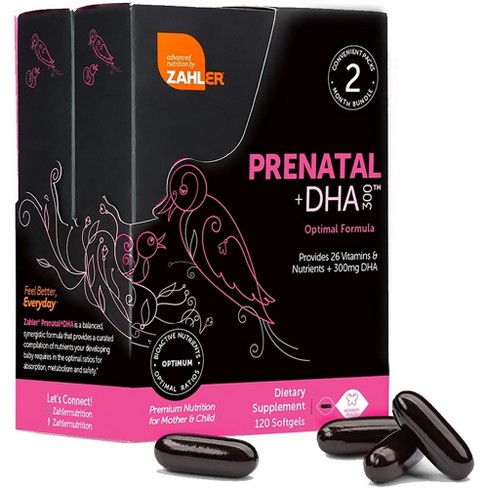 Zahler Prenatal Vitamin with DHA & Folate for Mother & Child - 60 Softgels - image 1 of 3