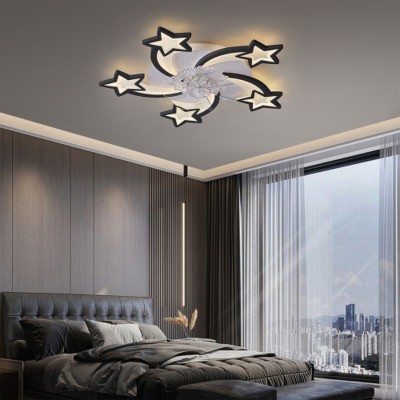 29" Ceiling Fan with Dimmable LED Lights, 6-Speed Reversible Fan with Remote & APP Control for Bedroom or Living Room–The Pop Home