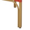 DSVIMOY Counter and Bar Stool Set of 2 Wicker and Aluminum French Style for Outdoor or Patio Use, Red, 33.75"*24.5"*21.75" - 4 of 4