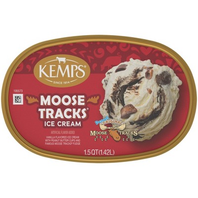 Kemps Moose Tracks Premium Ice Cream - 48oz