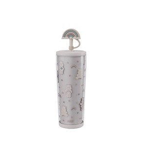 Zak Designs 25oz Double-Wall Plastic Straw Tumbler with Topper - 1 of 4