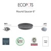 Ecopots Round Recycled Plastic Modern In/Outdoor Planter Flower Pot Saucer - 2 of 3