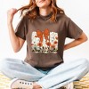 Coquette Fall Floral Orange - Womens Garment Dyed Tee - 3 of 3