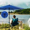 VisioGear Patio Umbrellas, Outdoor Umbrella with Push Button Tilt and Crank, Market Umbrella with 8 Ribs, Blue, 108"*96.21"*108" - 3 of 4
