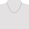 Black Bow Jewelry 1.7mm Rhodium Plated Sterling Silver Solid D/C Box Chain Necklace - 3 of 4