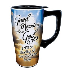 Collections Etc Good Morning This Is God Travel Ceramic Mug 3.5 X 3.5 X 6.5 - 1 of 2