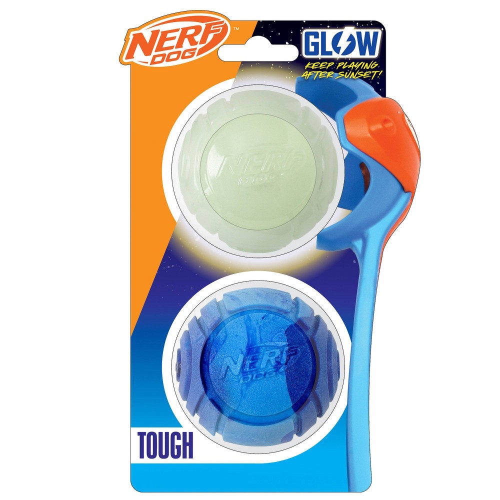 NERF Lightning Glow Solid Foam Sonic Dog Ball Toy