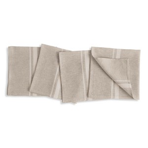 Solino Home Striped Linen Dinner Napkins | French Stripe - 1 of 4