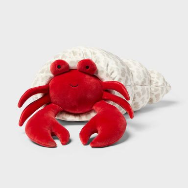 Hermit Crab Weighted Plush Kids' Throw Pillow Red - Pillowfort™