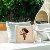 Stupell Industries Autumnal Girl with Leaf Outdoor Decorative Throw Pillow, 18 x 18 - 3 of 3