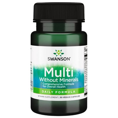 Swanson Multi Without Minerals - Daily Formula 30 Veggie Capsules