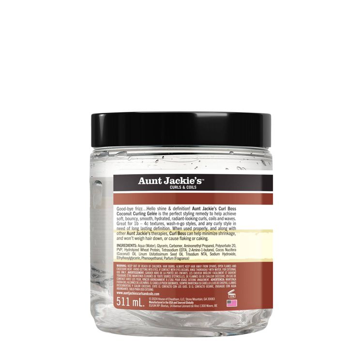 Aunt Jackie's Coconut Creme Recipes Curl Boss Coconut Curling Gelee - 15oz, 3 of 8