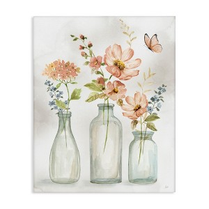 Stupell Industries Butterfly & Pink Florals, 30" x 40" - 1 of 4