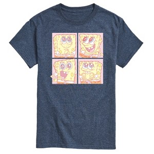 Men's - Spongebob Squarepants - Cute Face Grid Short Sleeve Graphic T-Shirt - 1 of 4