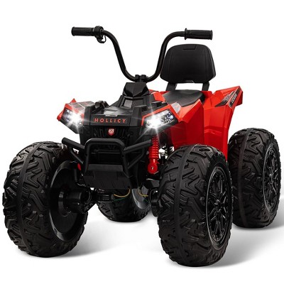 Kids ATV Car, 24V Ride on Toy 4WD Quad Electric Vehicle, 4x80W Powerful Engine