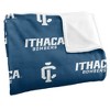 Ithaca College Logo Pattern Silky Touch Blanket White 50x60 - 3 of 4