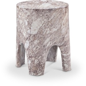 Meridian Furniture,Foligno Marble Finish Concrete End Table - 1 of 4