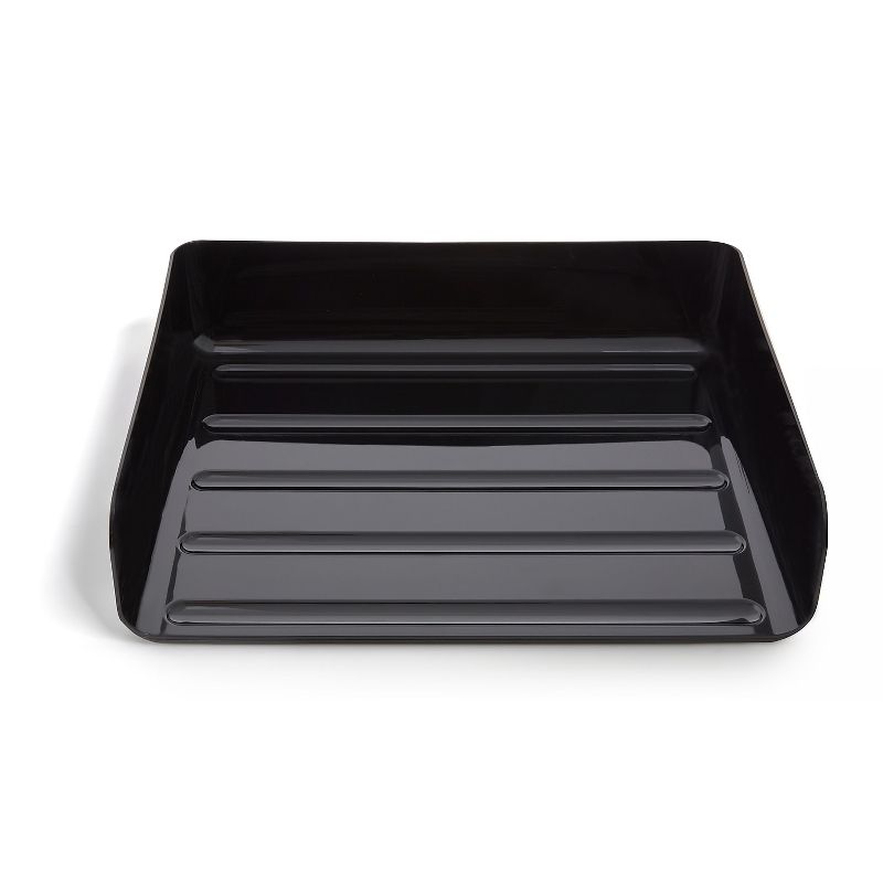 TRU RED Side Load Stackable Plastic Letter Tray Black(TR55329) , 4 of 5