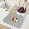 REGALWOVEN Silicone Dish Drying Mat for Kitchen Counter, Easy Clean Waterproof Kitchen Mat, Silicone Mat, Fits Under Dish Rack 1 Pc - 3 of 4