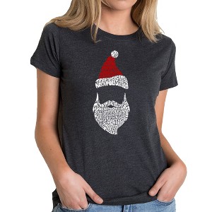 LA Pop Art Women's Premium Blend Word Art T-shirt - Santa Claus - 1 of 4