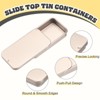 Unique Bargains Metal Anti-Oxidation Slide Top Rectangular Tin Containers 10 Pcs - 3 of 4