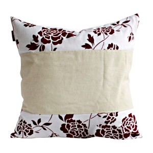 Slickblue Decorative Linen Throw Pillow - Stylish Patchwork Floor Cushion, 19.7"x19.7", 8 Design Options - 1 of 4