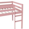 NicBex Non-Toxic Rubberwood Twin Size Loft Bed for Kids&Teens,Space-Saving Bed Platform with Guardrails,Strength Slats&Ladder,200lbs Max - 4 of 4