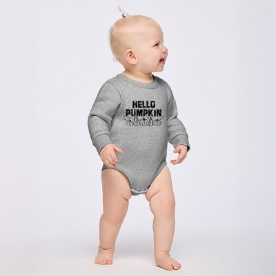 The Juniper Shop - Infant Fleece BodySuit - Hello Pumpkin