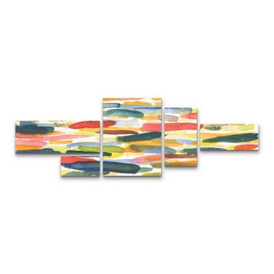 Trademark Fine Art Cheryl Warrick Colorful Patterns X 3 Piece Panel Set Art