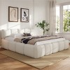 Upholstered Platform Bed with Thick Headboard, Boucle Fabric Grounded Frame Bed for Bedroom-Baofuwish - 2 of 4
