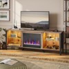 Bestier 70“ Modern LED Fireplace Entertainment Center with Chimney for TVs up to 80” - 3 of 4