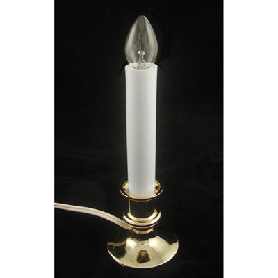 Winter Sparkle 12" White Christmas Candle Lamp with Automatic Sensor