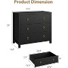 Dresser for Bedroom, Chest of Drawers, Wooden Chest with Clothes Storage Cabinet, Drawer Organizer for Bedroom, Living Room, Hallway, Black - 2 of 4