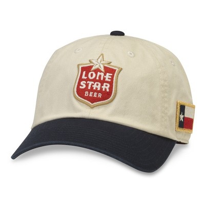 Adult Lone Star Black And White Adjustable Strapback Hat