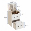 Small Vanity Set, Convertible 3 in 1 Vanity Desk with Mirror and Lights, Vanity Table Makeup Vanity with Flip Top Mirror, White - 3 of 4