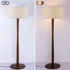 61" Modern Walnut Wood Column Floor Lamp with Linen Drum Shade,Standing Lamp for Living Room,Bedroom,Office,Study,Hallway - 3 of 4