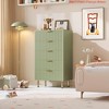 Hallway Fluted 5 Drawer Storage Dresser, Tall Modern Chest w/ Ample Deep Drawers and Wide Top, Wooden Organizer - 3 of 4