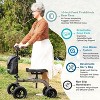 Lycvki Adjustable All Terrain Knee Rollator Walker for Broken Leg Ankle Injuries with 10" Big Wheels, Dual Brakes - 3 of 4