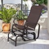 Outsunny Gliding Lounger Chair, Outdoor Swinging Chair with Smooth Rocking Arms and Lightweight Construction for Patio Backyard - 3 of 4