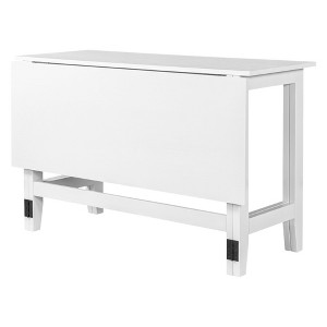 NicBex Farmhouse Extendable Rectangle Dining Table with 18 Inch Drop Leaf for 4,Space-Saving,White/Gray - 1 of 4